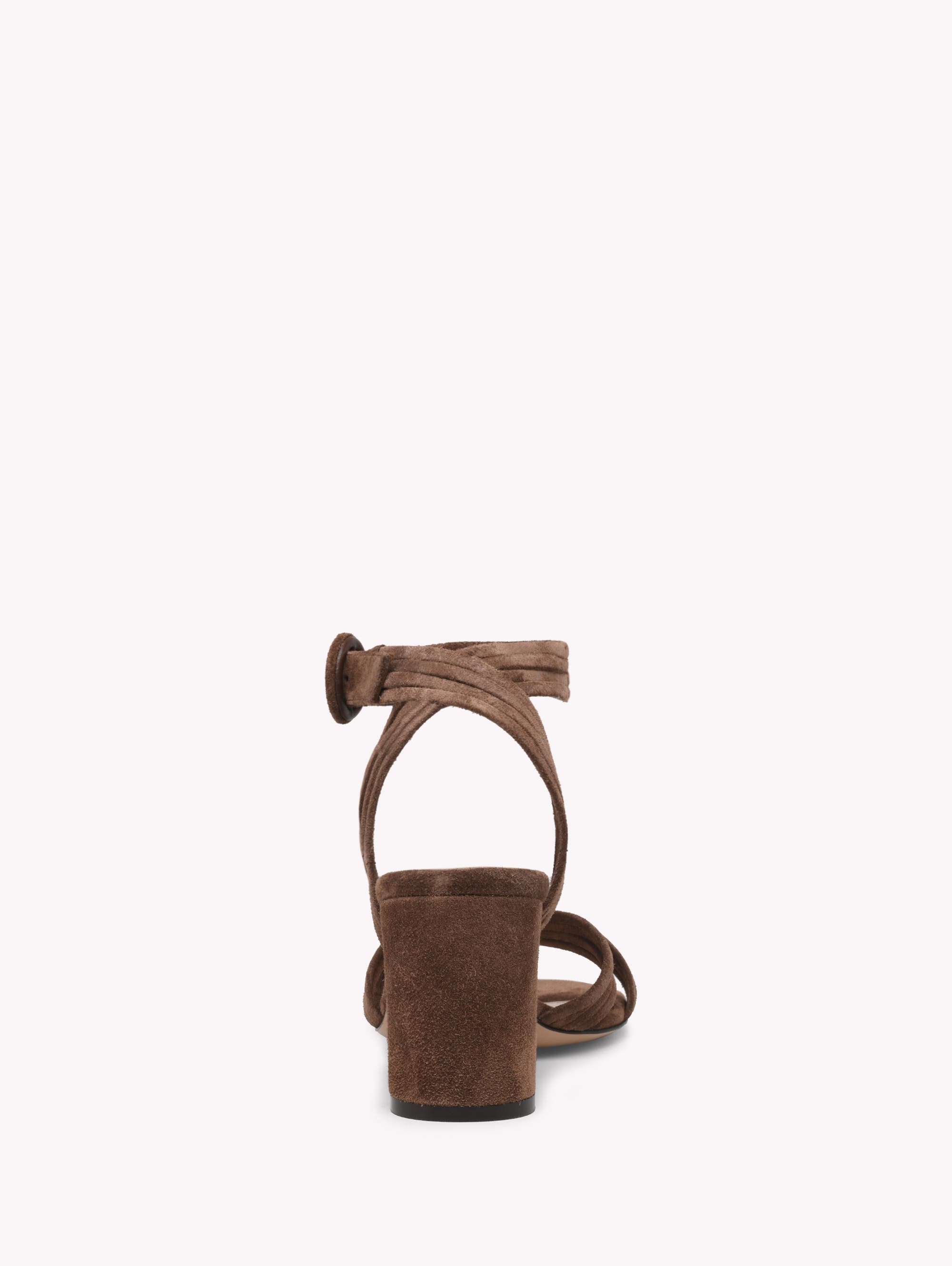 Gianvito Rossi Lianne Sandals, Alternate, color, Brown Suede