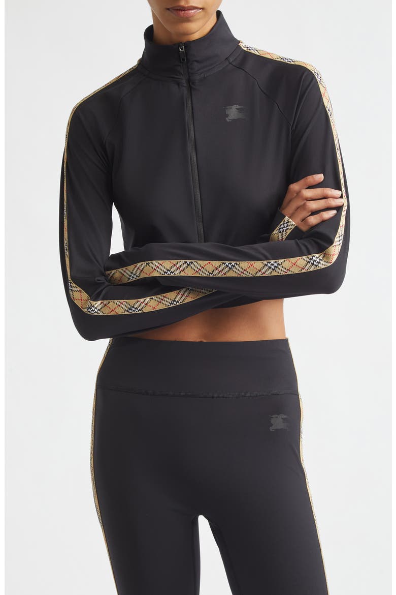 Astrid Crop Track Jacket, Main, color, BLACK