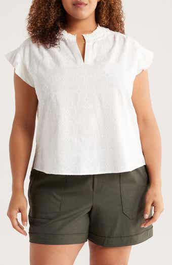 Wit & Wisdom Cap Sleeve Woven Shirt