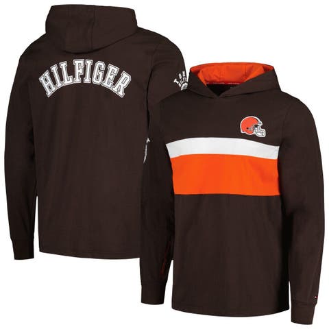 Men's Tommy Hilfiger  Brown Cleveland Browns Morgan Long Sleeve Hoodie T-Shirt