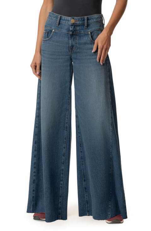 Blake Raw Hem High Waist Super Wide Leg Jeans