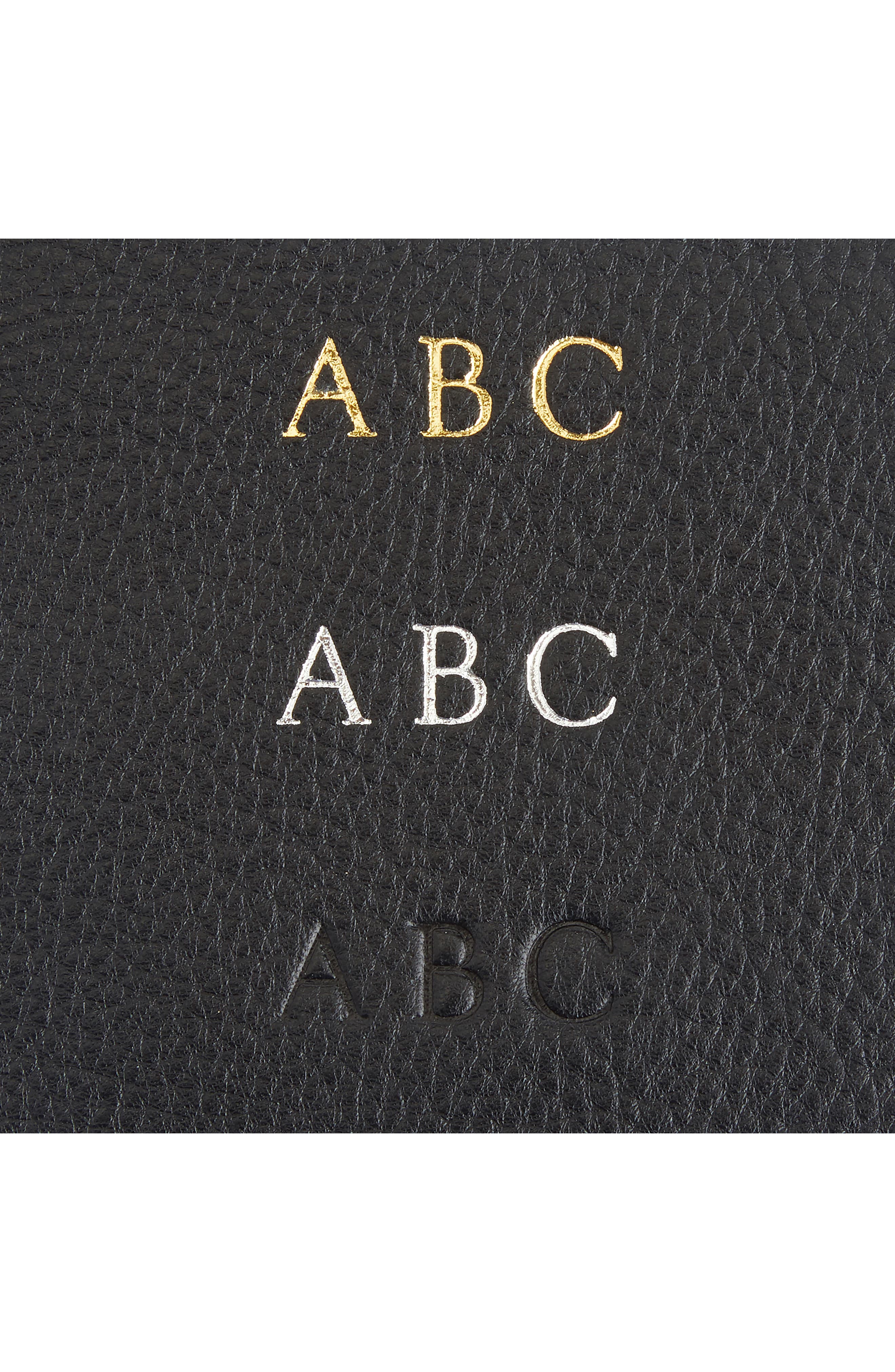 ROYCE New York Personalized Leather Crossbody Camera Bag, Alternate, color, Black- Deboss