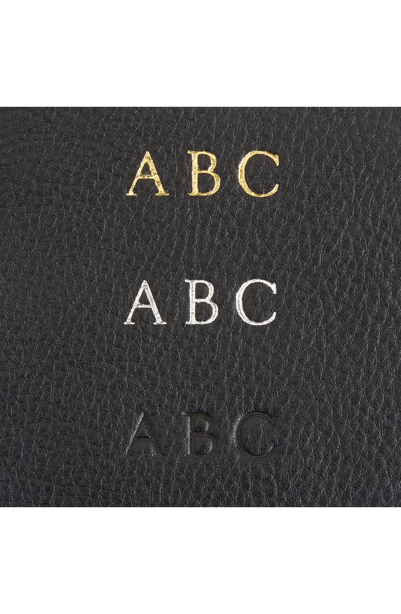 ROYCE New York Personalized Zip Toiletry Bag, Alternate, color, Black- Deboss