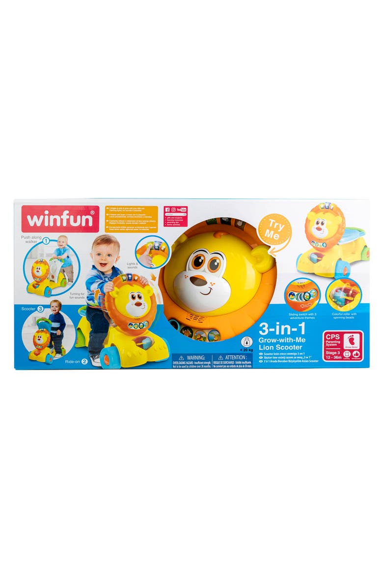 3 In 1 Grow With Me Lion Scooter, Alternate, color, Multicolored