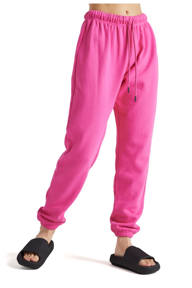 French Terry Joggers, Alternate, color, Pink Yarrow