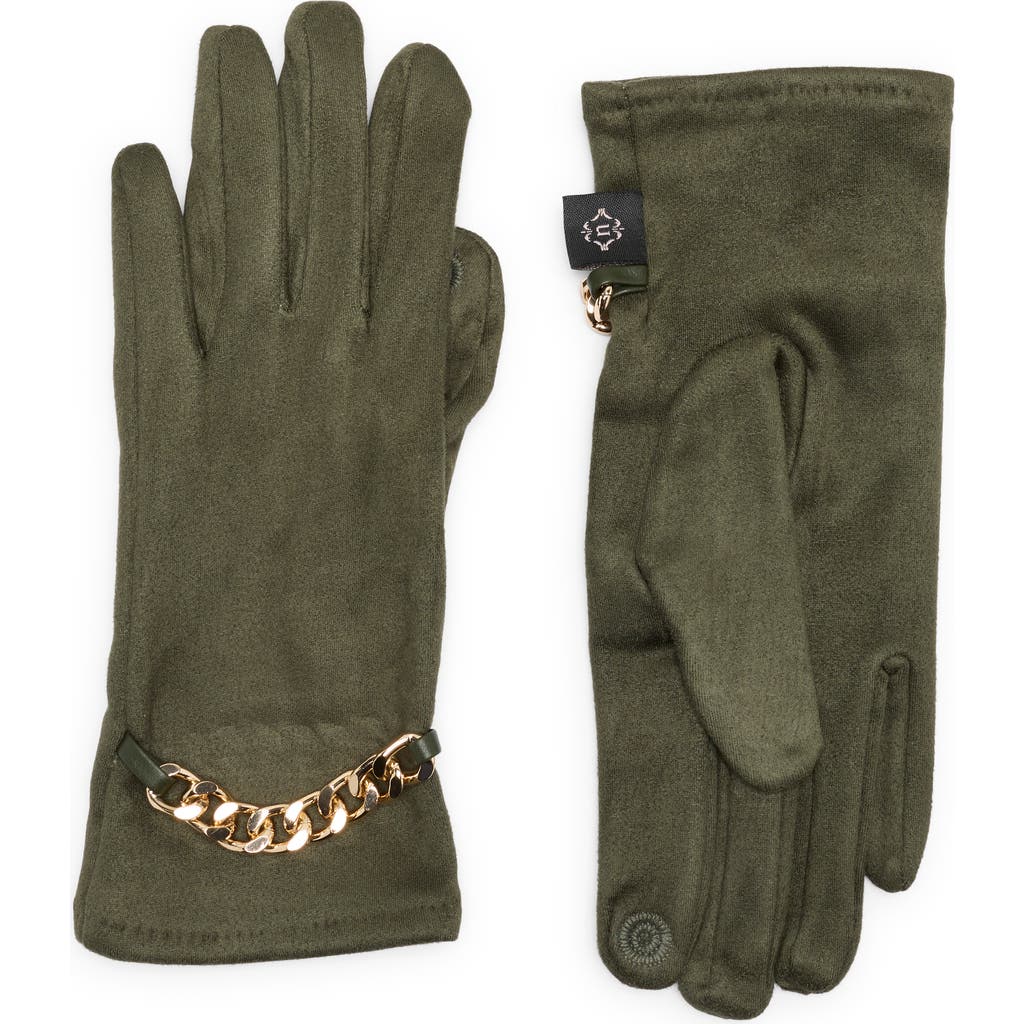 Nanette Lepore Chain Detail Gloves In Green