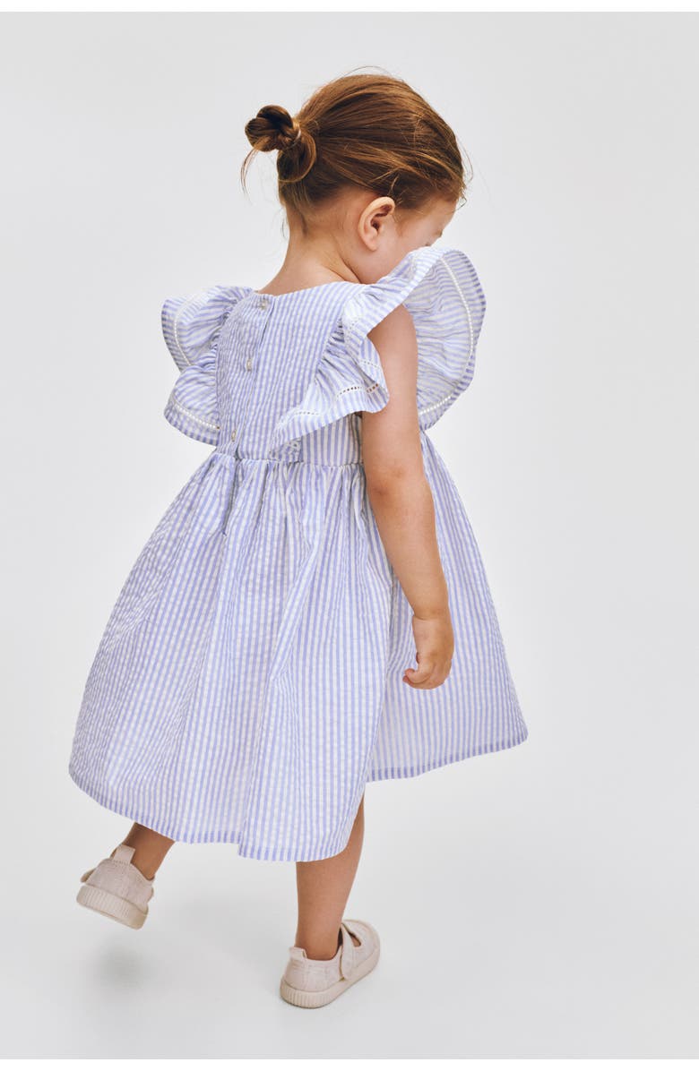 H&M Flounce-trimmed Cotton Dress, Alternate, color, 