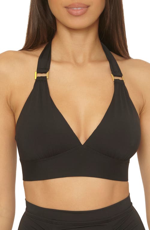 Soluna Sun Goddess Halter Bikini Top In Black