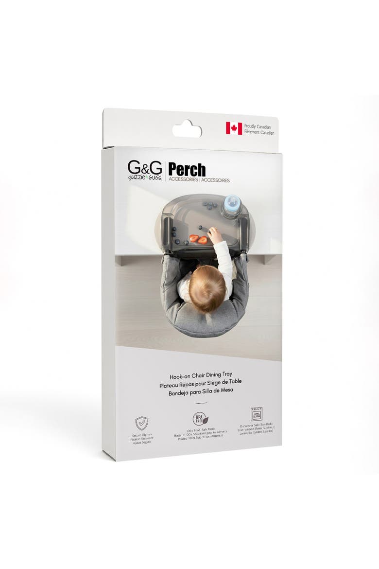 Perch Dining Tray for Hook-On High Chair, Baby Mealtime Tray, Alternate, color, Grey