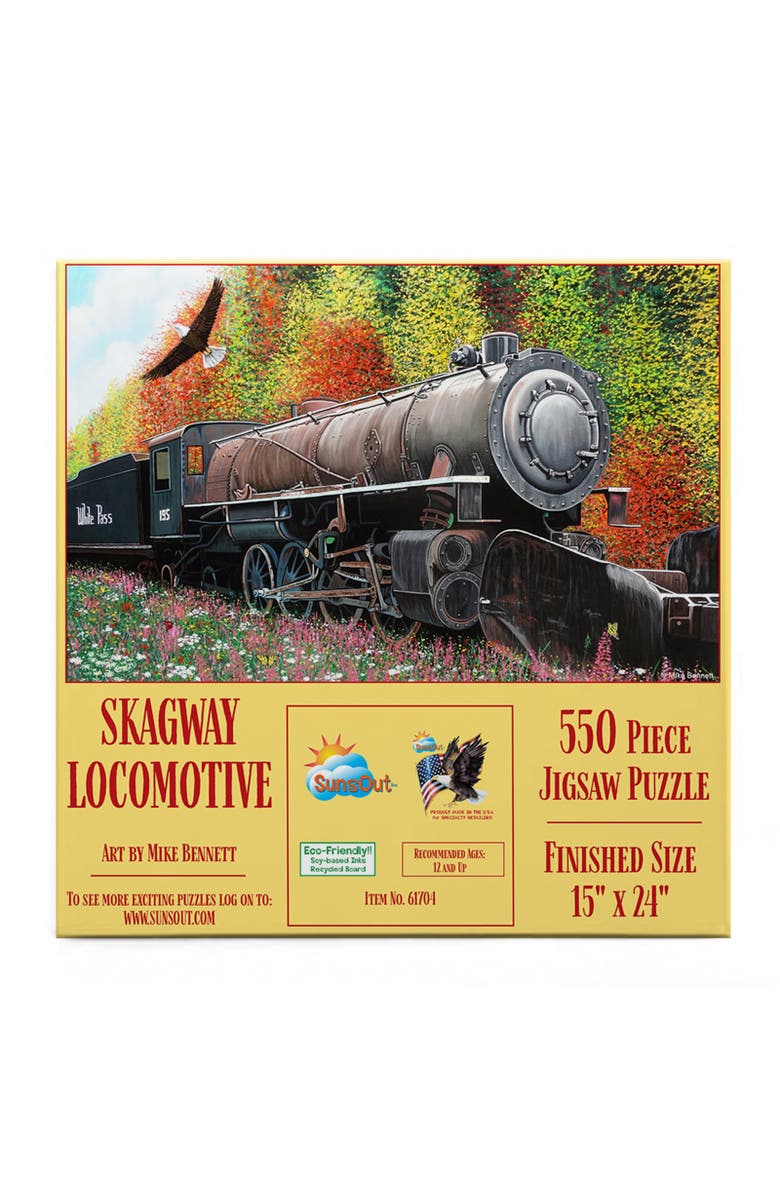 Sunsout Skagway Locomotive 550 piece Jigsaw Puzzle for Adults, Alternate, color, Multicolor