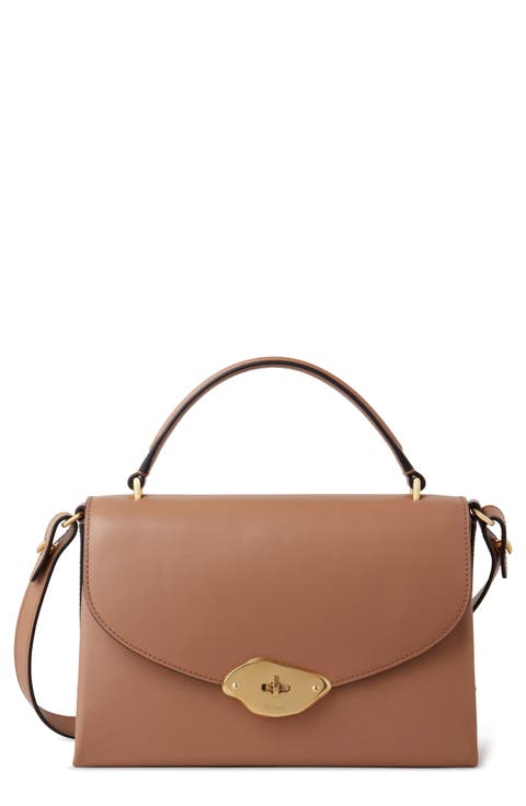 Lana High Gloss Leather Top Handle Bag