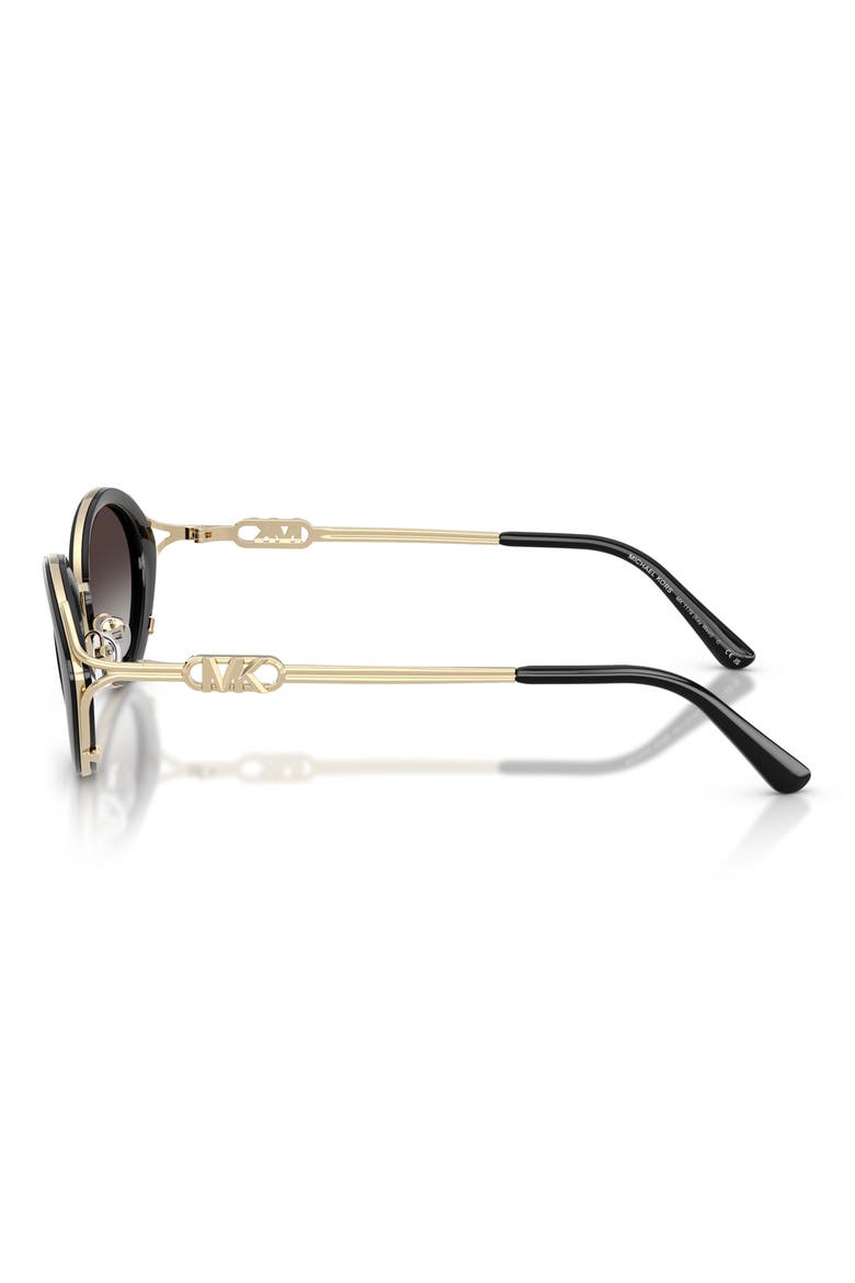 Key West 53mm Oval Sunglasses, Alternate, color, BLACK / GREY GRADIENT BLACK