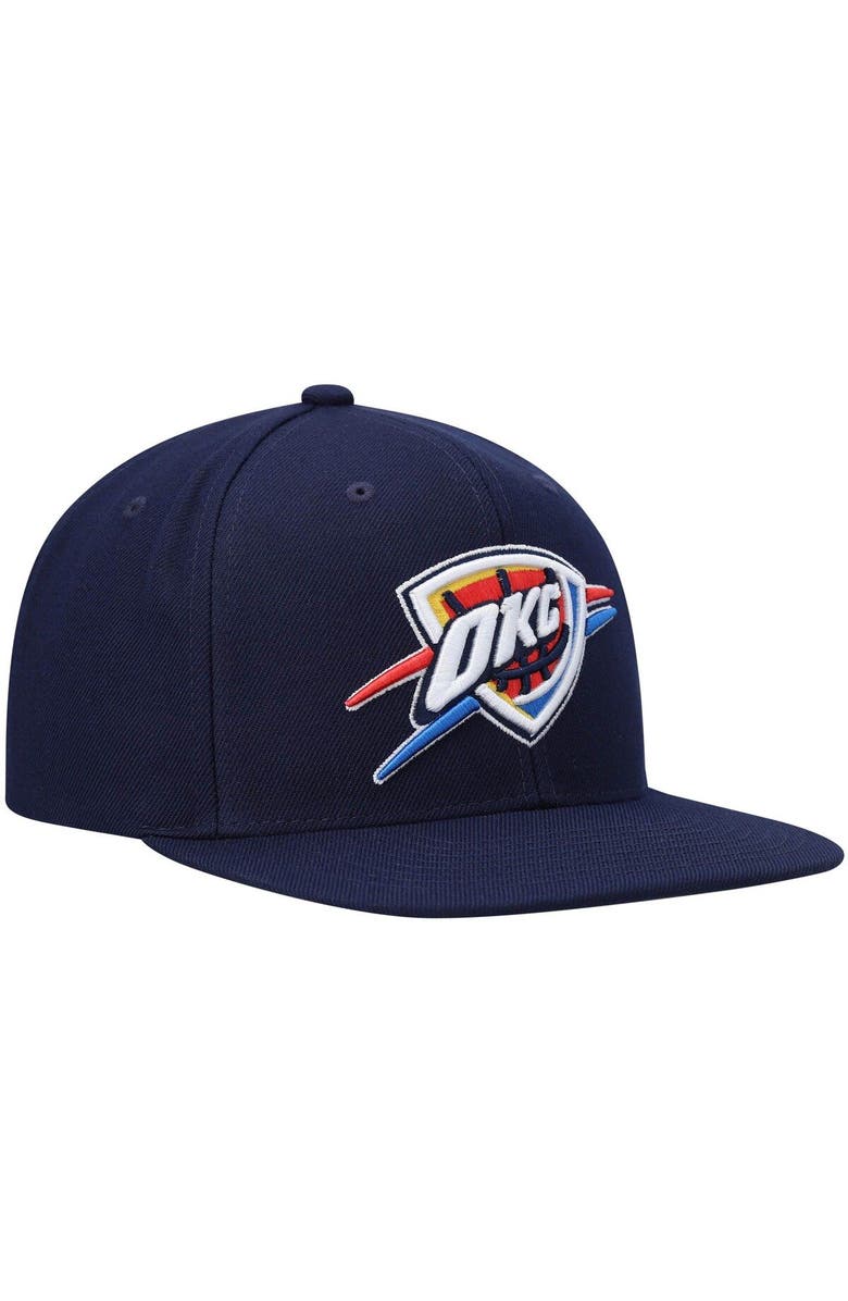 Mitchell & Ness Men's Mitchell & Ness Navy Oklahoma City Thunder Ground 2.0 Snapback Hat, Alternate, color, Navy