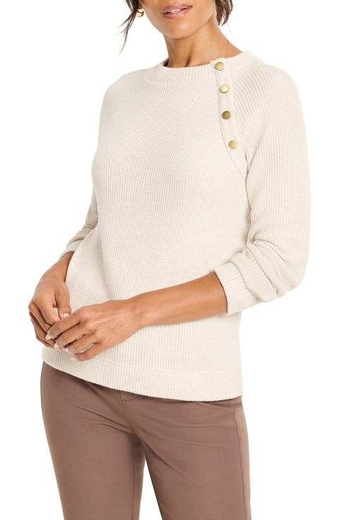 Thermal Knit Button Top (Regular & Petite)