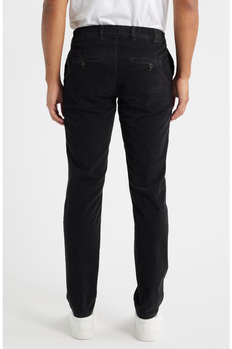 Fabio Flat Front Stretch Corduroy Pants, Alternate, color, ANTHRACITE
