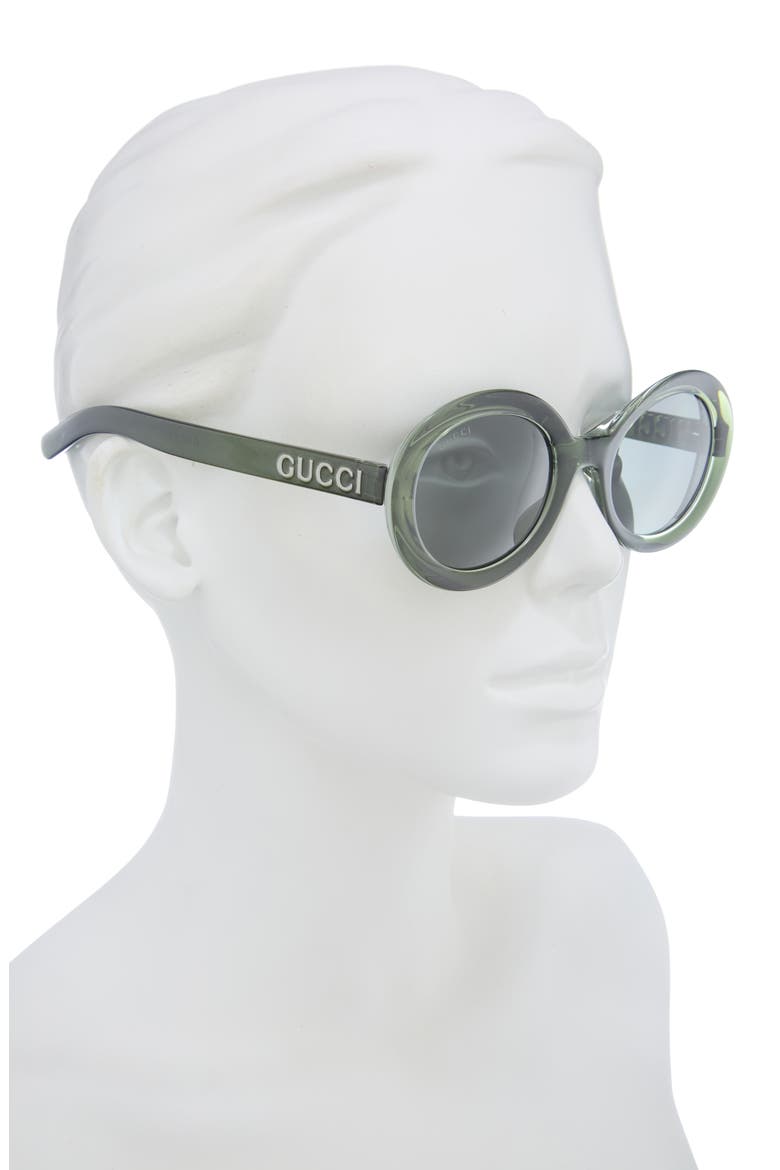 54mm Round Sunglasses, Alternate, color, GREEN GREEN GREY