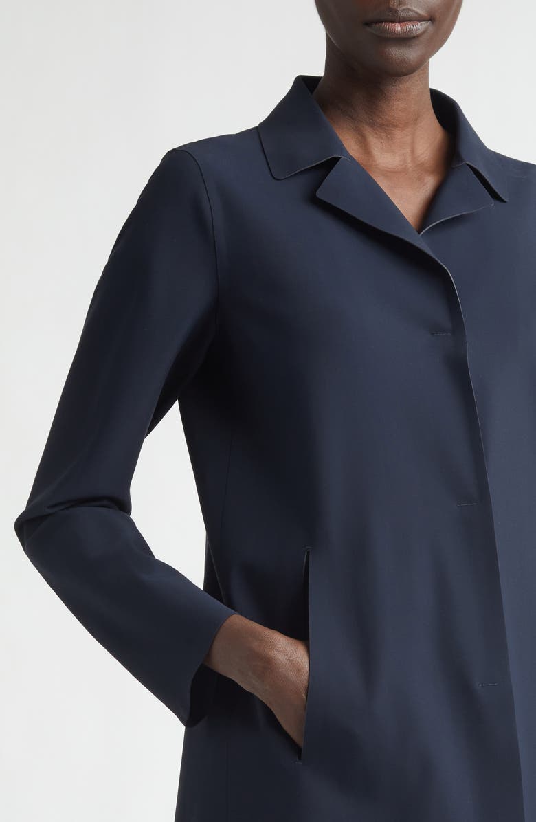 Herno Snap Front Performance Scuba Knit Coat, Alternate, color, 9200 Navy