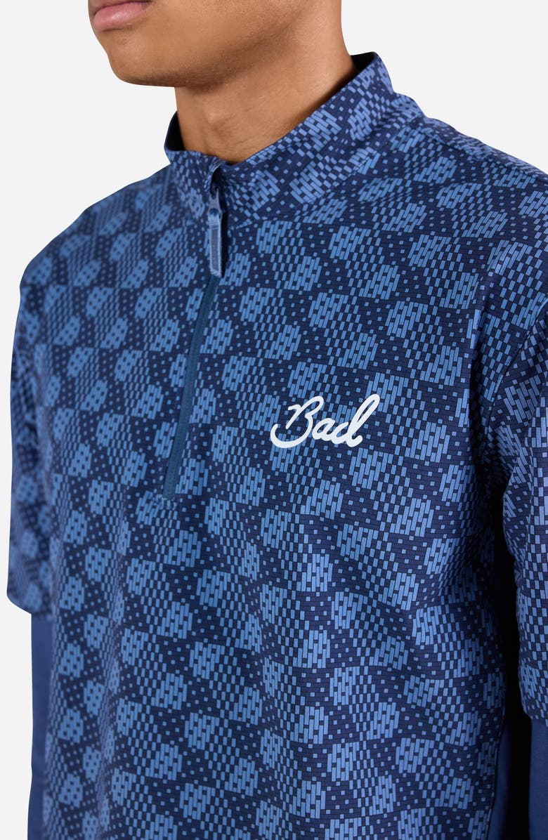 Bad Birdie Bad Elements Mechanism Quarter Zip Golf Pullover, Alternate, color, Blue