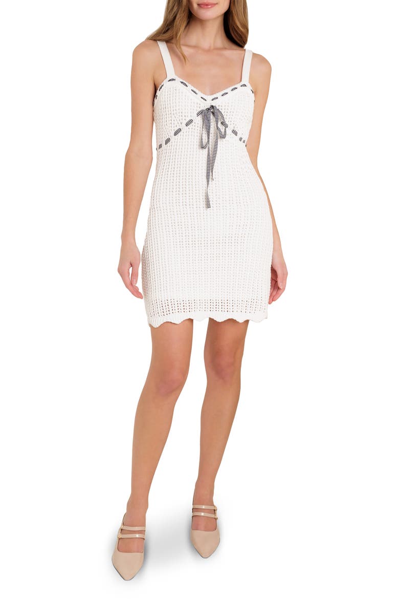 Knit Mini Sundress, Main, color, IVORY