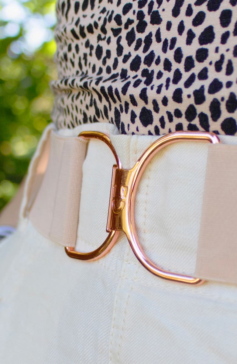 RUESPARI Rosé Oversize Clasp Stretch Belt, Alternate, color, 