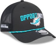 New Era Men's New Era Black Miami Dolphins 2025 Inspire Change 9FORTY M-Crown Adjustable Hat