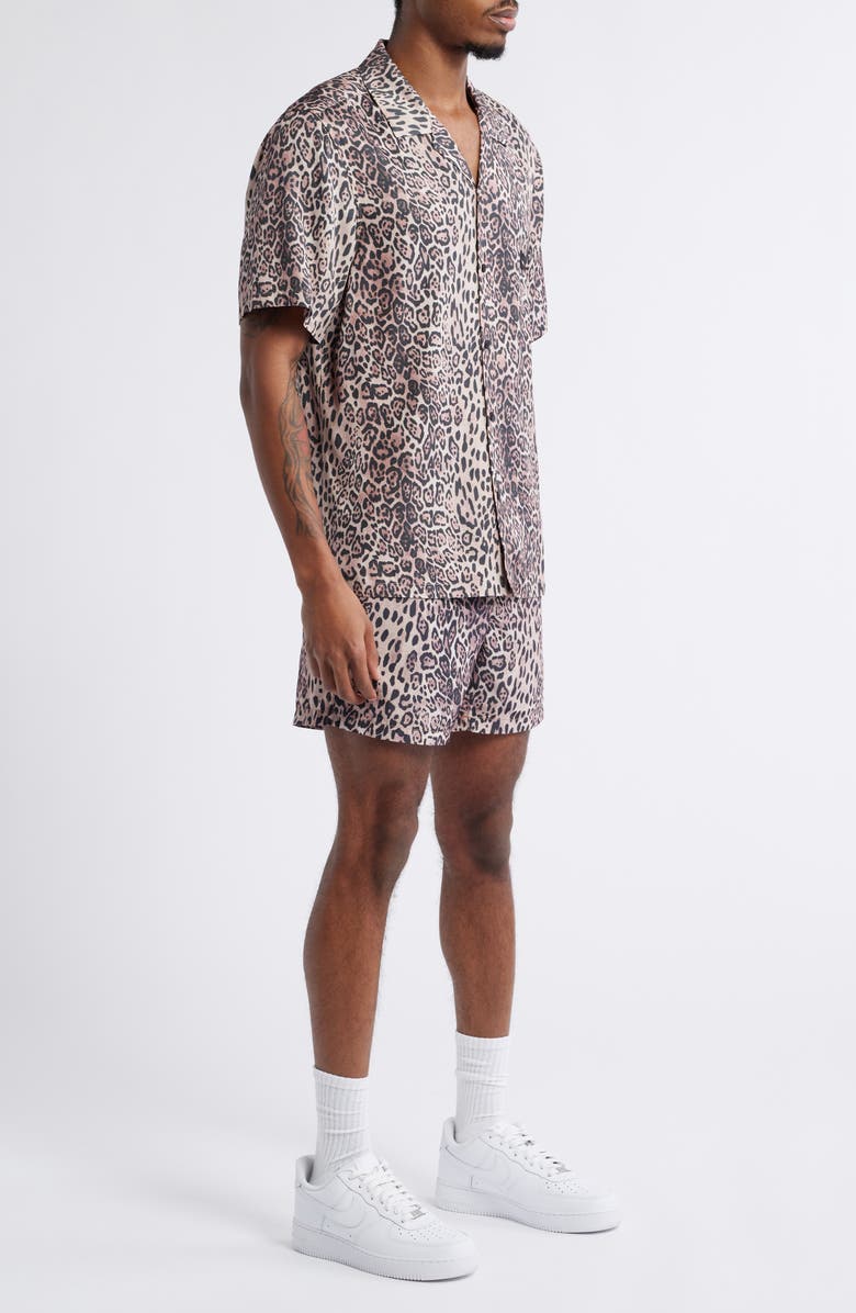 Ksubi Kingdom Resort Leopard Print Camp Shirt, Alternate, color, 