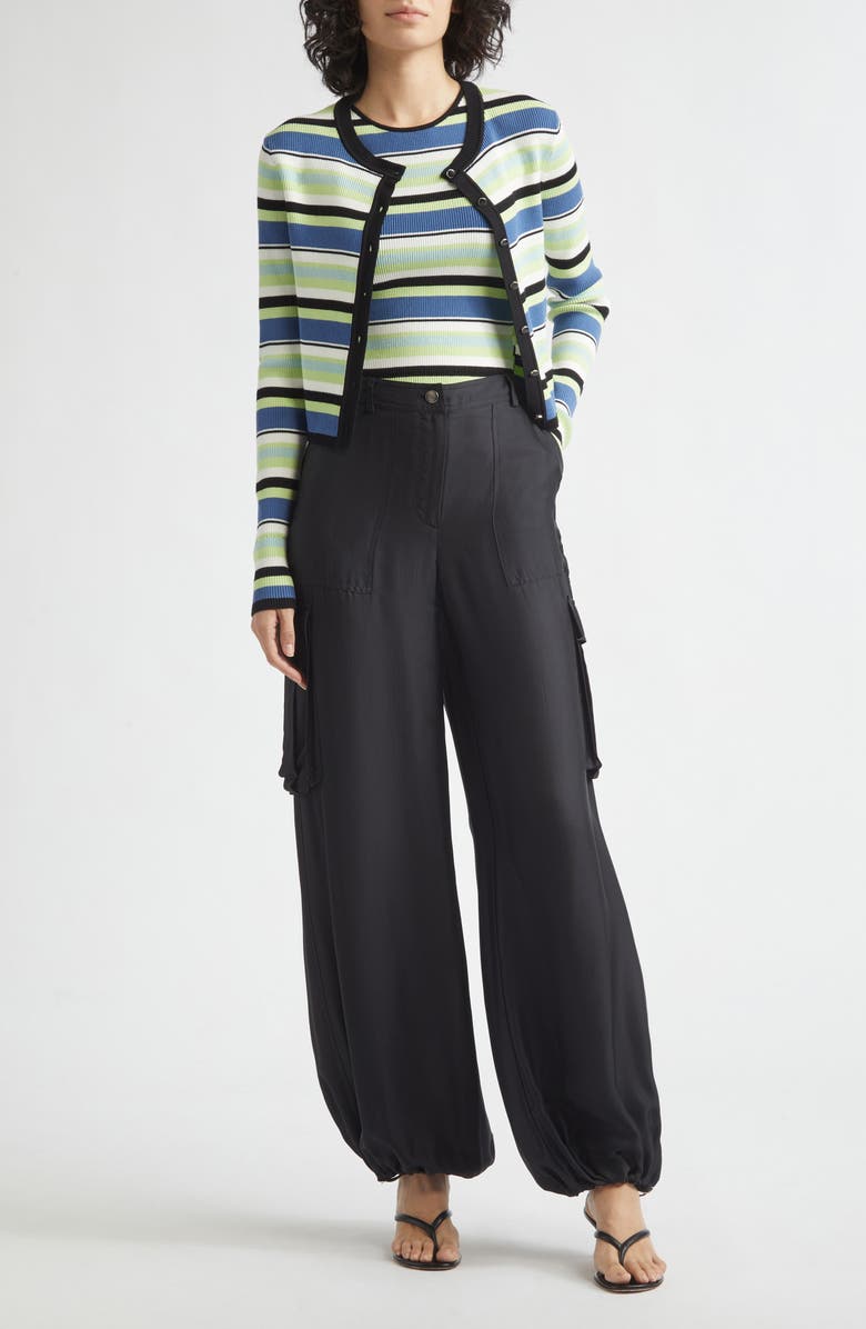 Toccin James Wide Leg Cargo Pants, Alternate, color, Jet