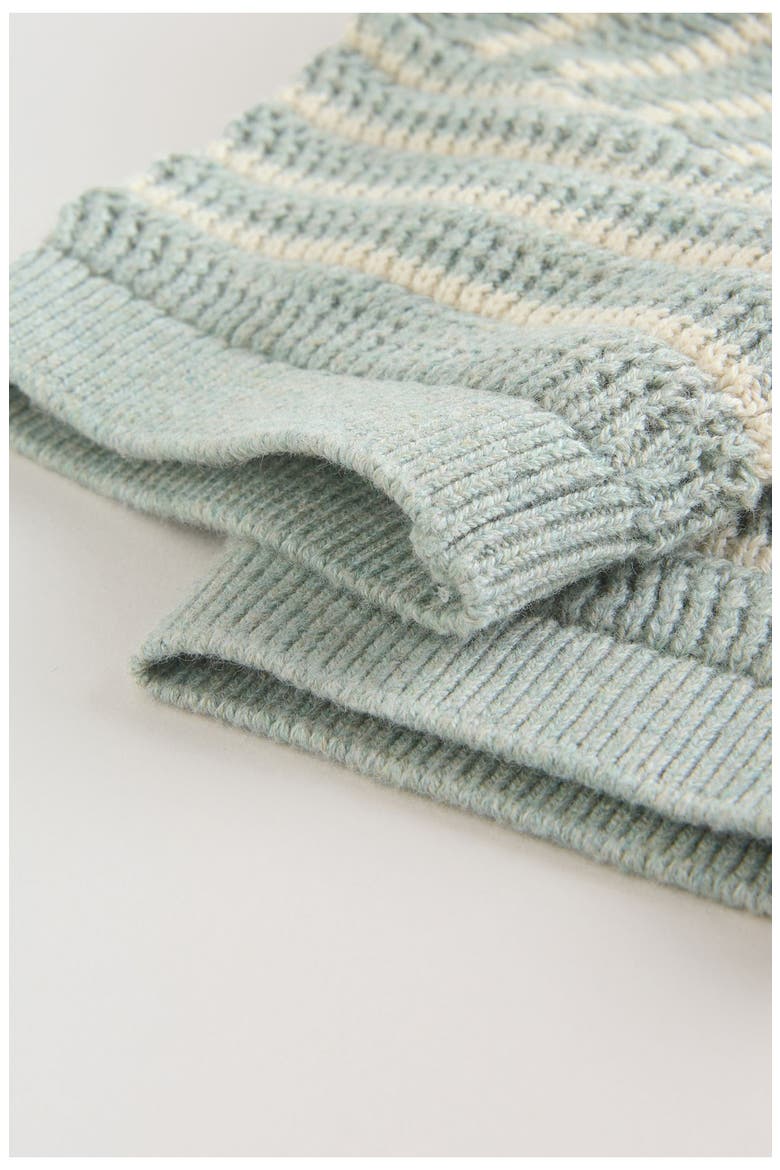 Stripe Knit Cardigan & Bloomers Set, Alternate, color, GREEN