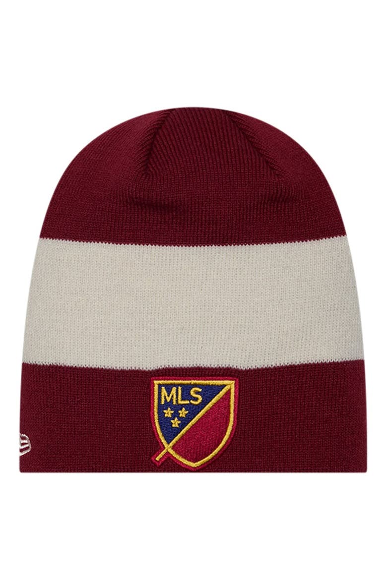 Men's New Era Red Real Salt Lake 2024 Kick Off Collection Knit Beanie, Alternate, color, Red