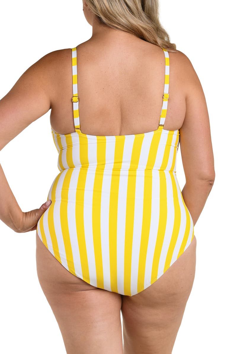 La Blanca Coastal Reversible One-Piece Swimsuit, Alternate, color, Soleil