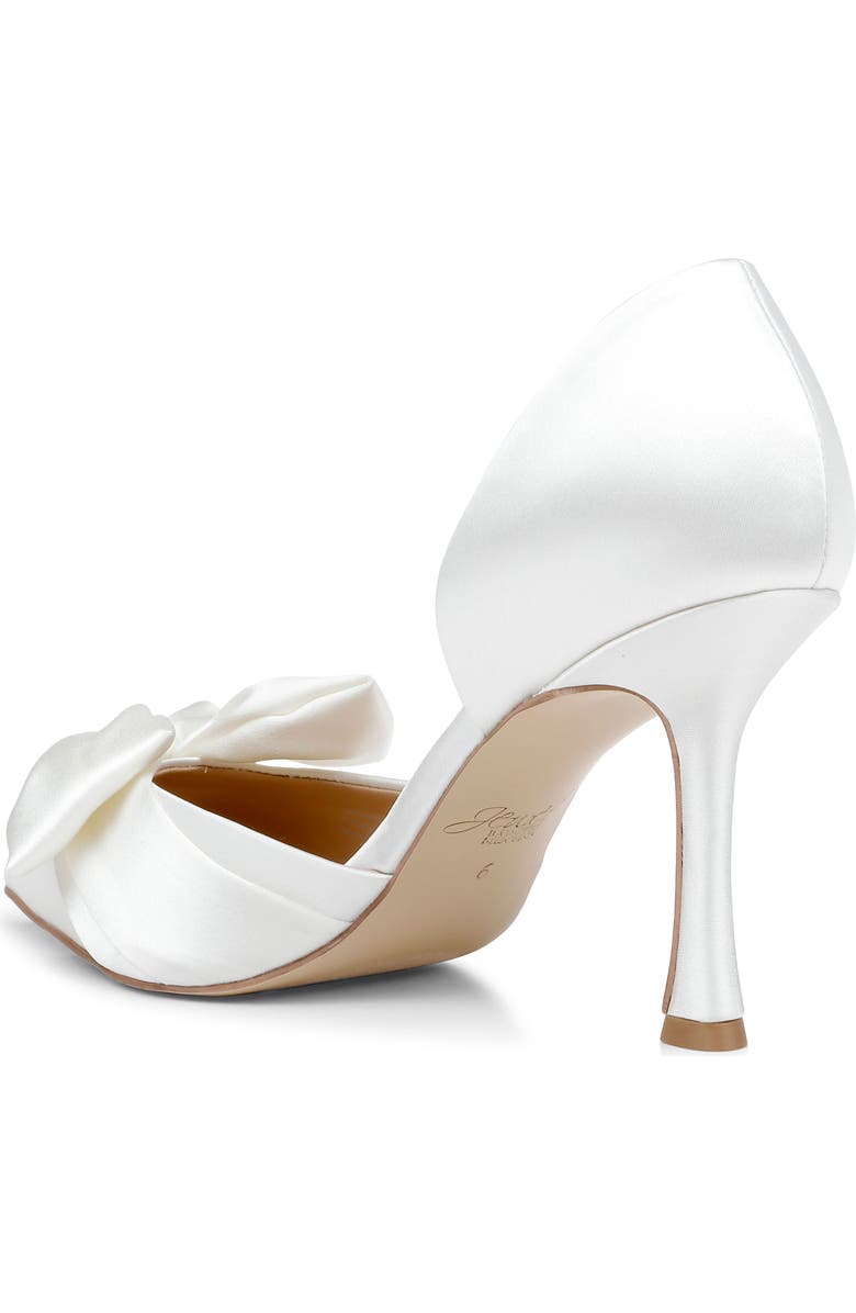 Jewel Badgley Mischka Sidney Pointed Toe d'Orsay Pump, Alternate, color, Ivory Satin