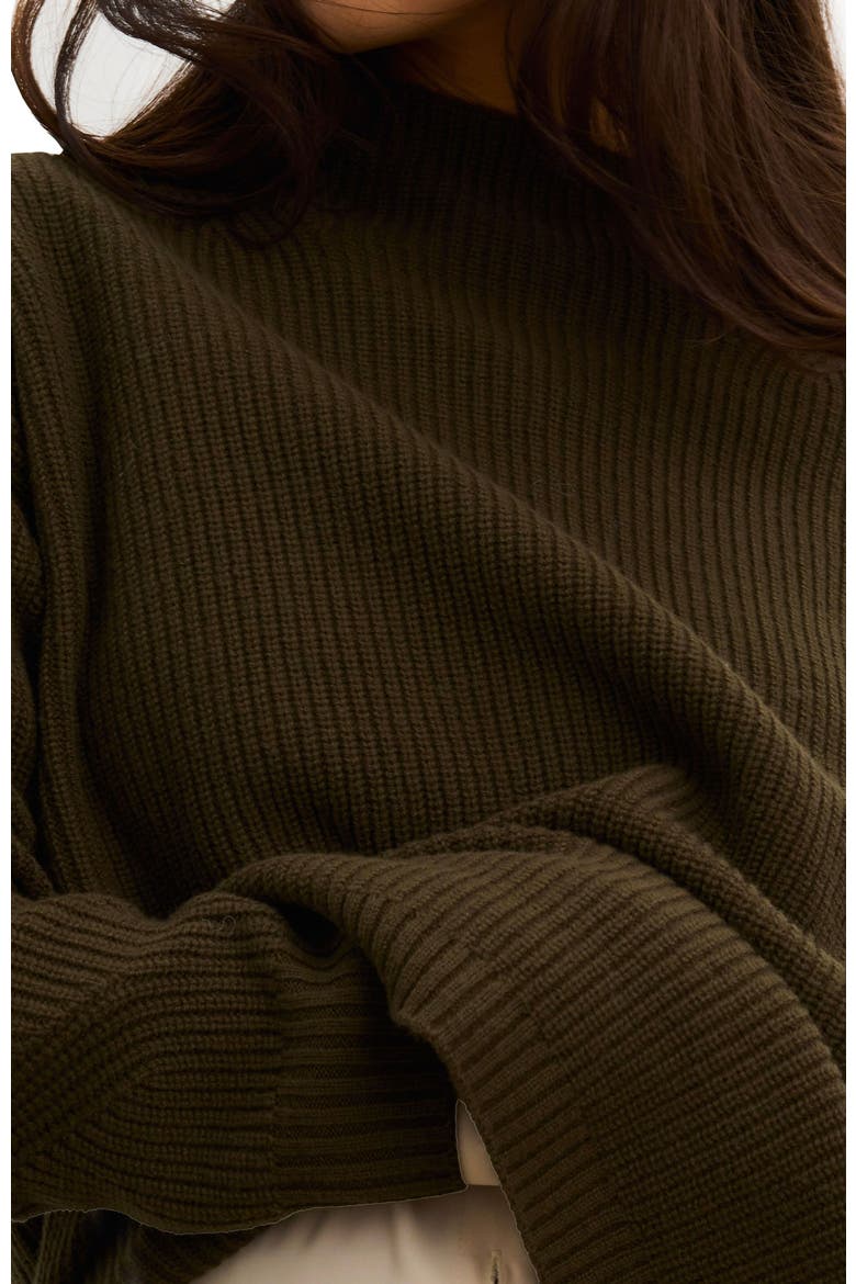 The Cozy Shaker Turtleneck, Alternate, color, Olive