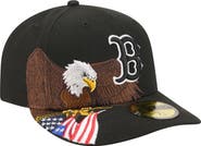 New Era Men's New Era Black Boston Red Sox Americana Bald Eagle Pre-Curved 59FIFTY Fitted Hat
