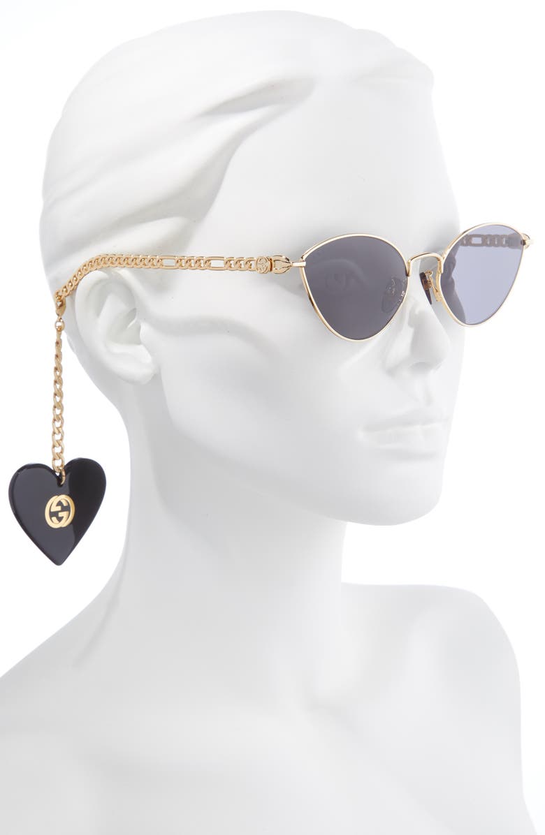 Gucci 57mm Cat Eye Sunglasses, Alternate, color,