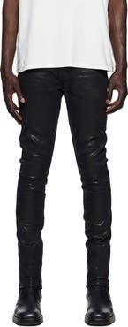 PURPLE BRAND Coated Skinny Jeans