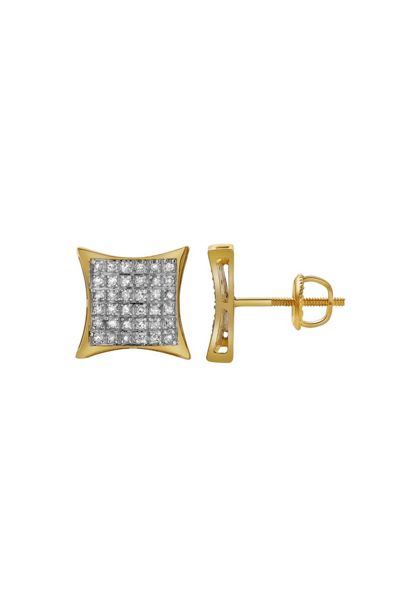 LuvMyJewelry Felizardo 10K Yellow Gold Diamond Unisex Earrings - 0.35 Cts, Alternate, color, 10K Yellow Gold