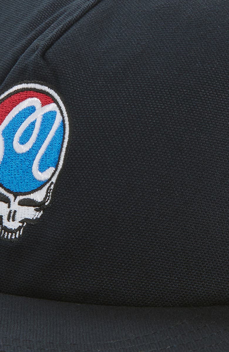 Malbon Golf Grateful Dead Stealie Snapback Baseball Cap, Alternate, color, Black