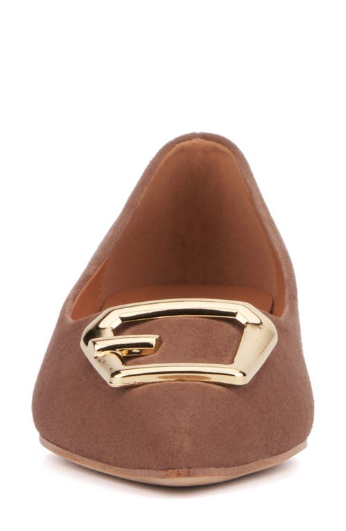 Torgeis Hartwell Pointed Toe Flat In Taupe