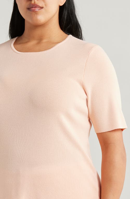 Tahari Asl Short Sleeve Sweater In Parfait