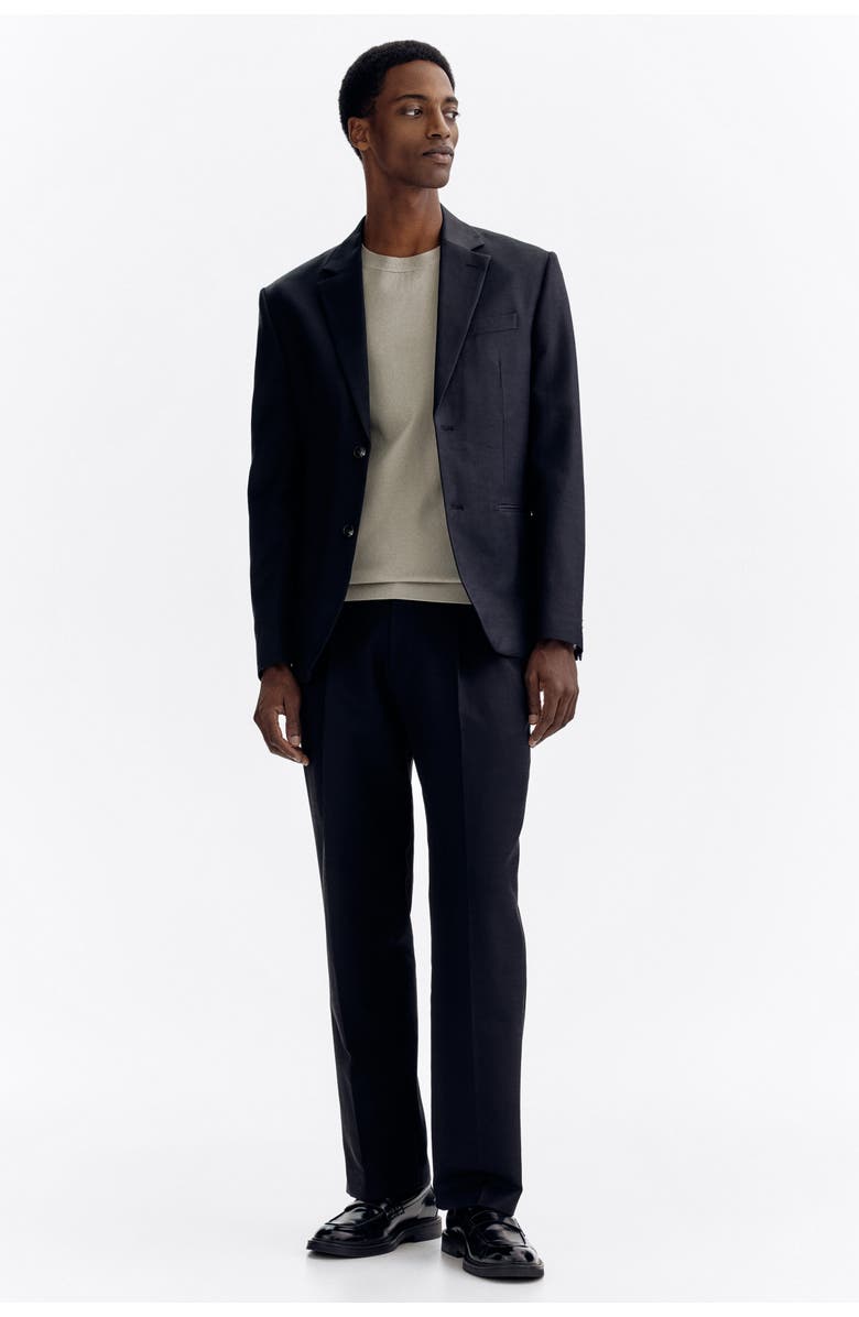 H&M Regular Fit Suit Trousers, Alternate, color, Black