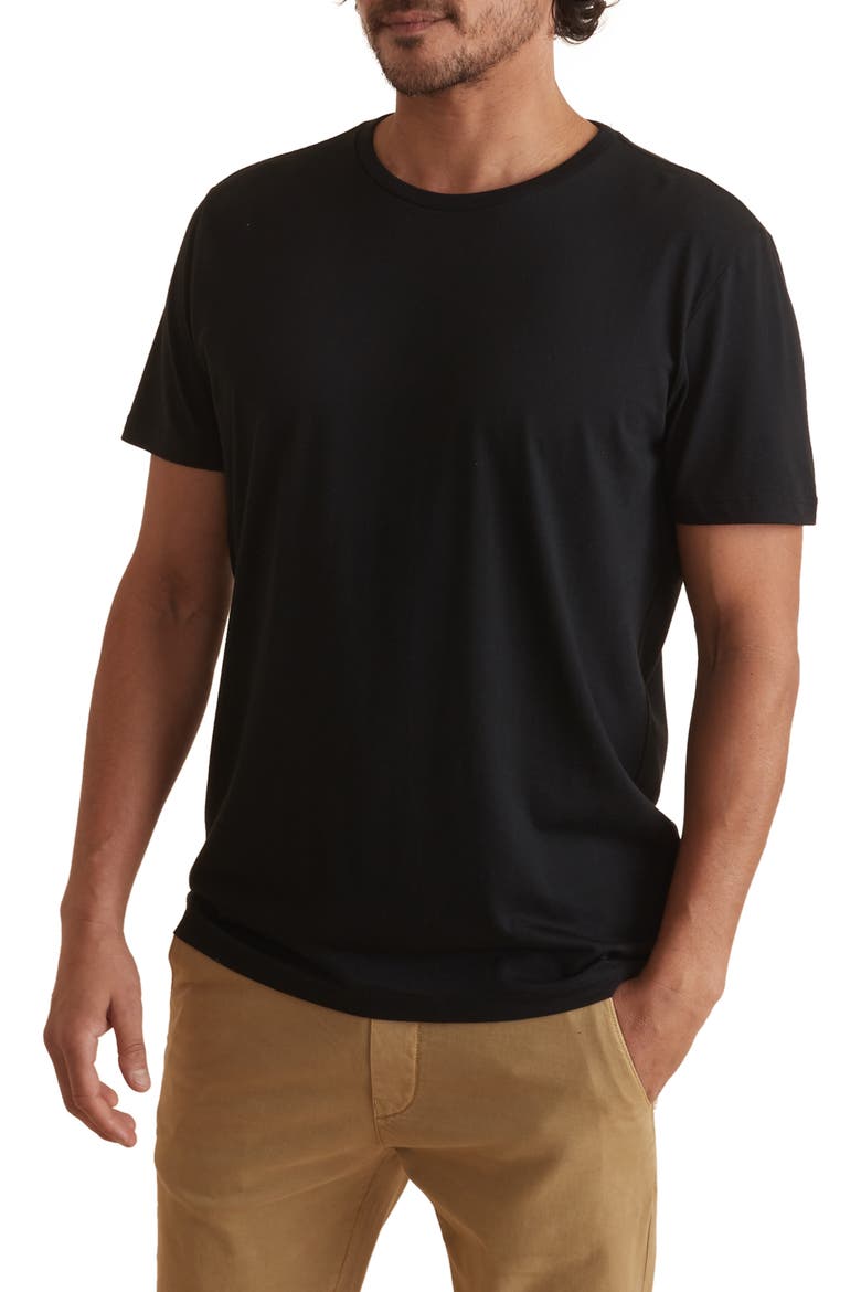 Signature Crewneck T-Shirt, Main, color, BLACK
