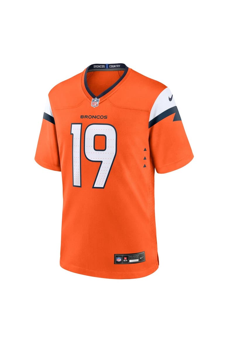 Men's Nike Marvin Mims Jr  Orange Denver Broncos Team Game Jersey, Alternate, color, Orange