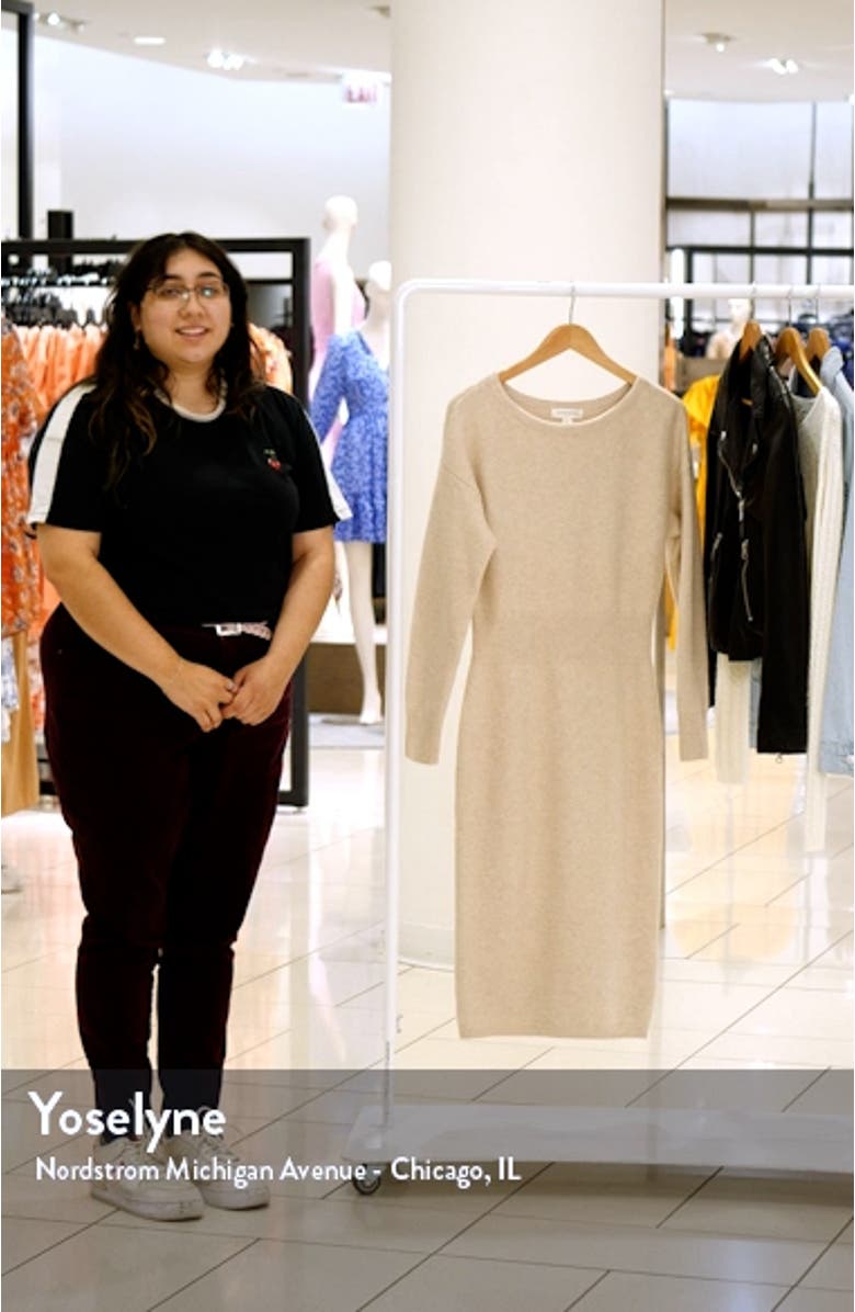 Long Sleeve Midi Sweater Dress, sales video thumbnail