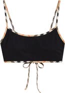 Burberry Starla Check Trim Bikini Top