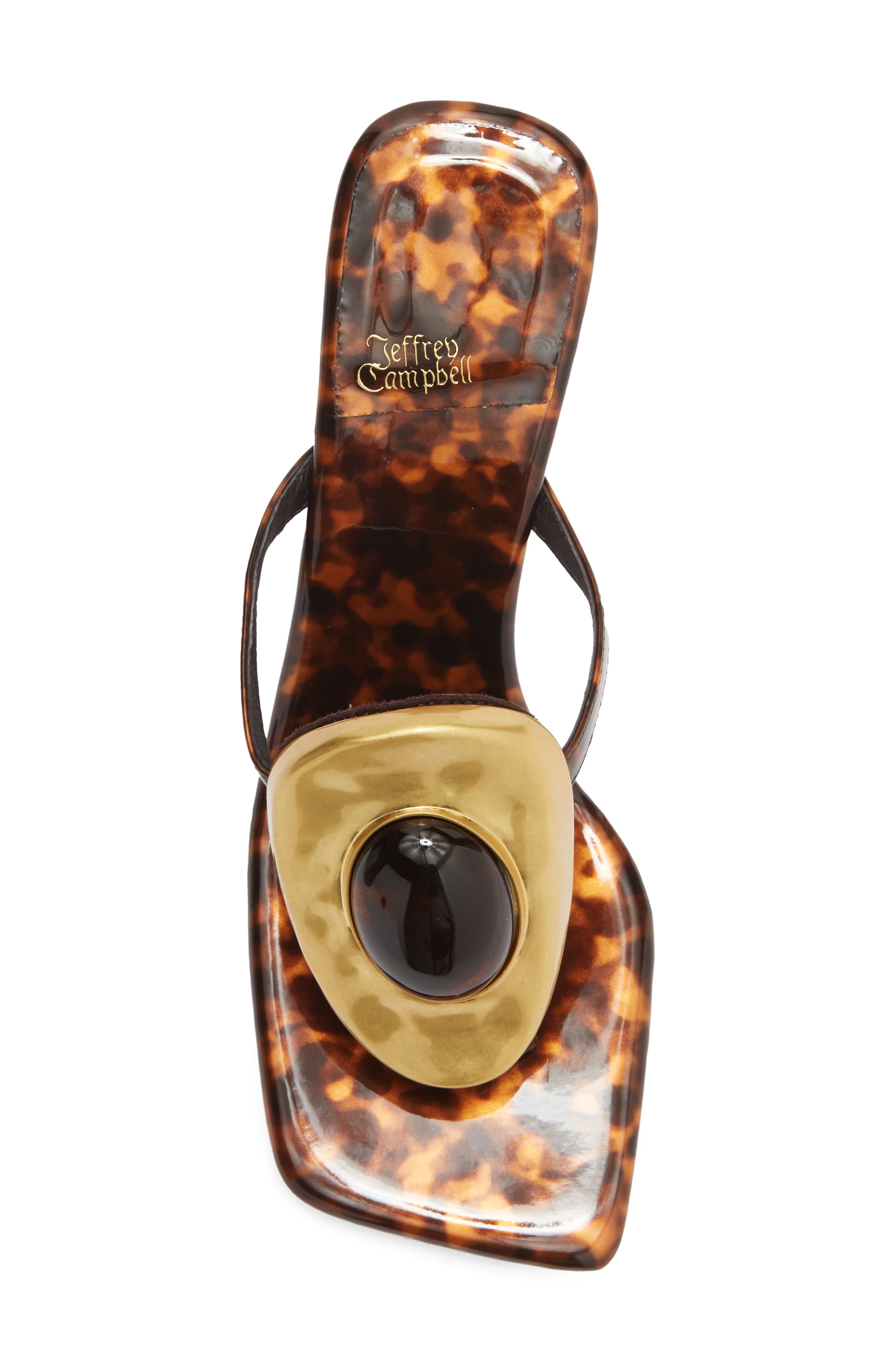 Jeffrey Campbell Bazaar Sandal, Alternate, color, Tortoise Patent Gold