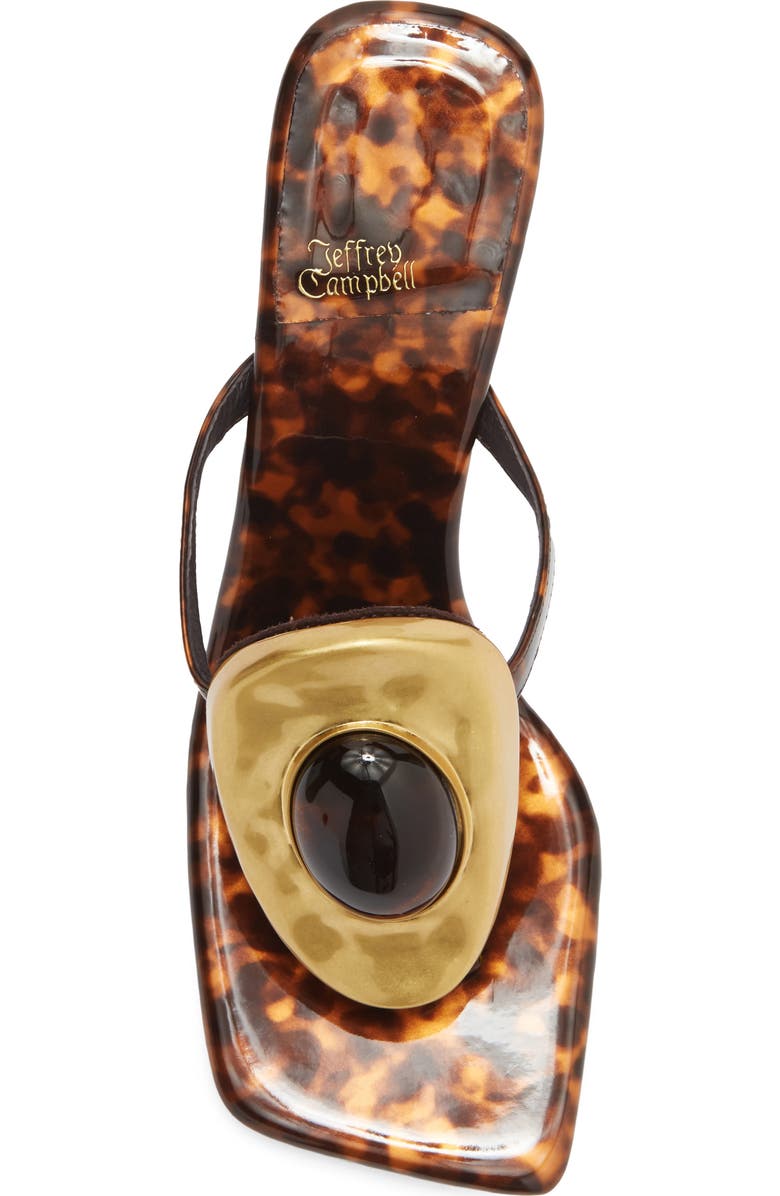 Jeffrey Campbell Bazaar Sandal, Alternate, color, Tortoise Patent Gold