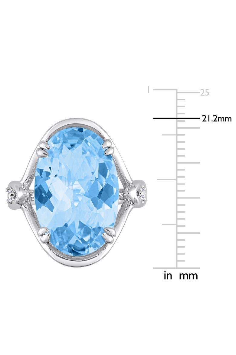 Oval Checkerboard Blue Topaz Ring, Alternate, color, BLUE