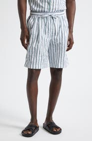Dolce&Gabbana Stripe Crinkled Poplin Bowling Shorts