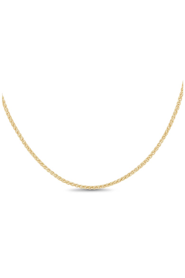 14K Gold Wheat Chain Necklace, 3.5mm, Alternate, color, 14KY