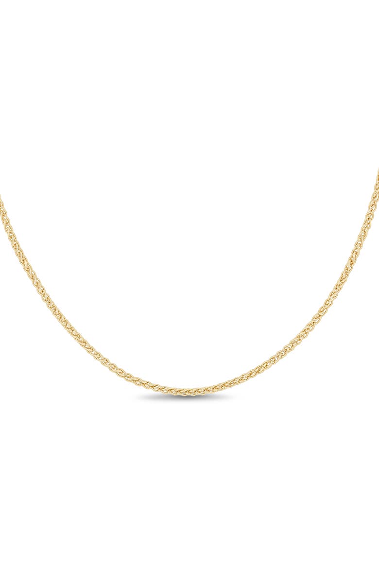 Bony Levy 14K Gold Wheat Chain Necklace, Alternate, color, 14Ky